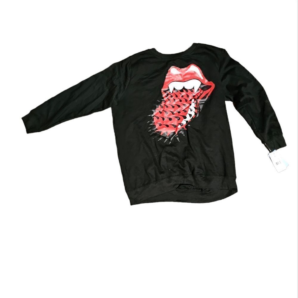 Women's ROLLING STONES Spikey Tongue Sweatshirt Large‎